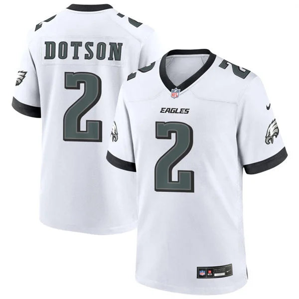 Mens Philadelphia Eagles #2 Jahan Dotson Nike White F.U.S.E. Vapor Limited Jersey