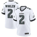 Mens Philadelphia Eagles #2 Tariq Woolen Nike White F.U.S.E. Vapor Limited Jersey