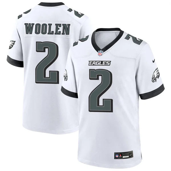 Mens Philadelphia Eagles #2 Tariq Woolen Nike White F.U.S.E. Vapor Limited Jersey