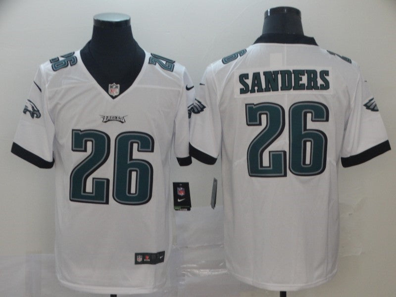 Men’s Philadelphia Eagles #26 Miles Sanders Nike White NFL Vapor Limited Jersey