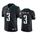 Mens Philadelphia Eagles #3 Nolan Smith Jr Nike Black Vapor Limited Player Jersey