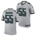 Mens Philadelphia Eagles #55 Brandon Graham Nike 2021 Silver Inverted Legend Jersey