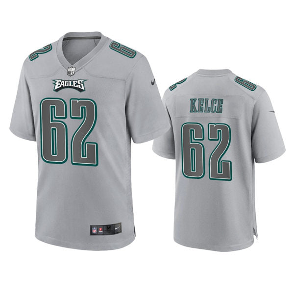 Mens Philadelphia Eagles #62 Jason Kelce Nike Atmosphere Fashion Game Jersey – Gray