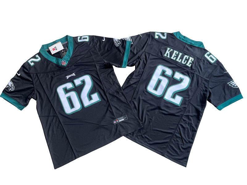 Men’s Philadelphia Eagles #62 Jason Kelce Nike Black Nike 2023 Vapor F.U.S.E. Limited Jersey