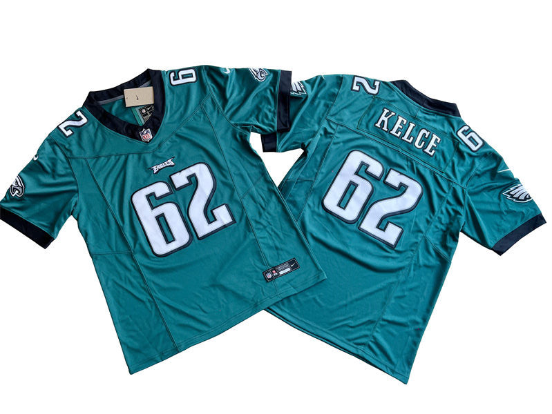 Men’s Philadelphia Eagles #62 Jason Kelce Nike Green Nike 2023 Vapor F.U.S.E. Limited Jersey
