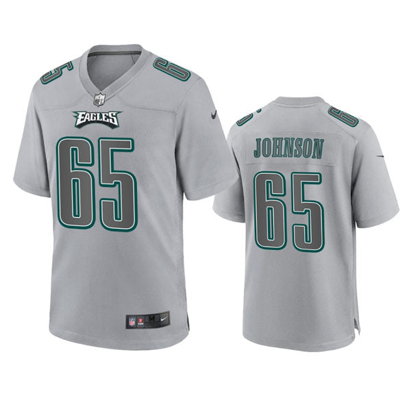 Mens Philadelphia Eagles #65 Lane Johnson Nike Atmosphere Fashion Game Jersey – Gray