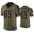 Mens Philadelphia Eagles #69 Landon Dickerson Eagles Nike Olive Limited Jersey