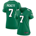 Men’s Philadelphia Eagles #7 Kenny Pickett Nike Kelly Green Retro Jersey