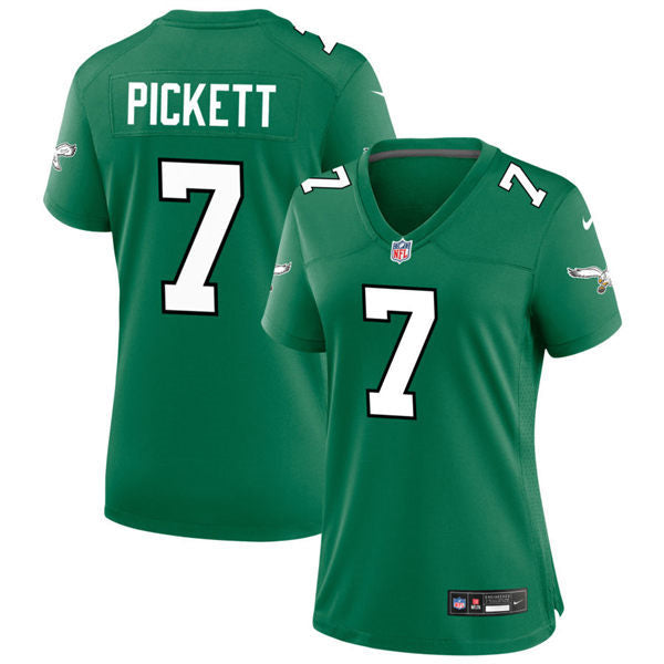 Men’s Philadelphia Eagles #7 Kenny Pickett Nike Kelly Green Retro Jersey