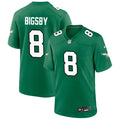 Mens Philadelphia Eagles #8 Tank Bigsby Nike Kelly Green Retro F.U.S.E. Vapor Limited Jersey