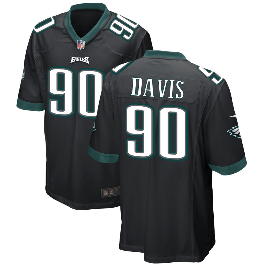 Men’s Philadelphia Eagles #90 Jordan Davis Nike Black Vapor Limited Jersey