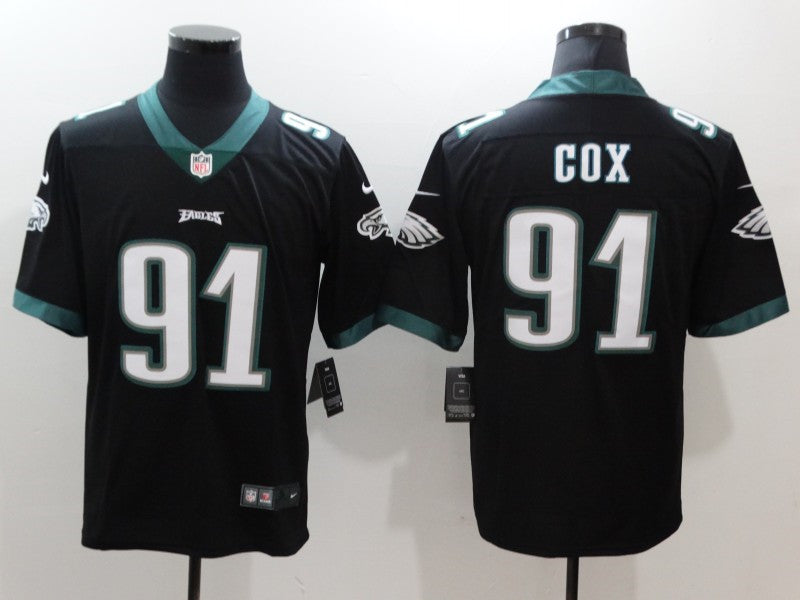Men’s Philadelphia Eagles #91 Fletcher Cox Nike Black NFL Vapor Limited Jersey