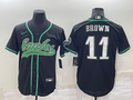 Men’s Philadelphia Eagles A.J. Brown #11 Black Jersey Joint Edition