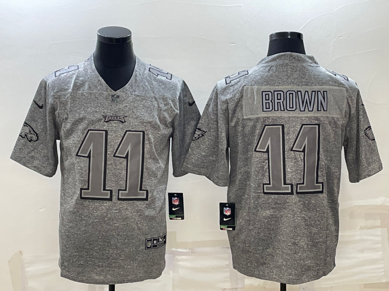 Men’s Philadelphia Eagles A.J. Brown #11 Gray Jersey