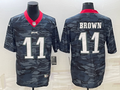 Men’s Philadelphia Eagles A.J. Brown #11 Grey Camouflage Jersey