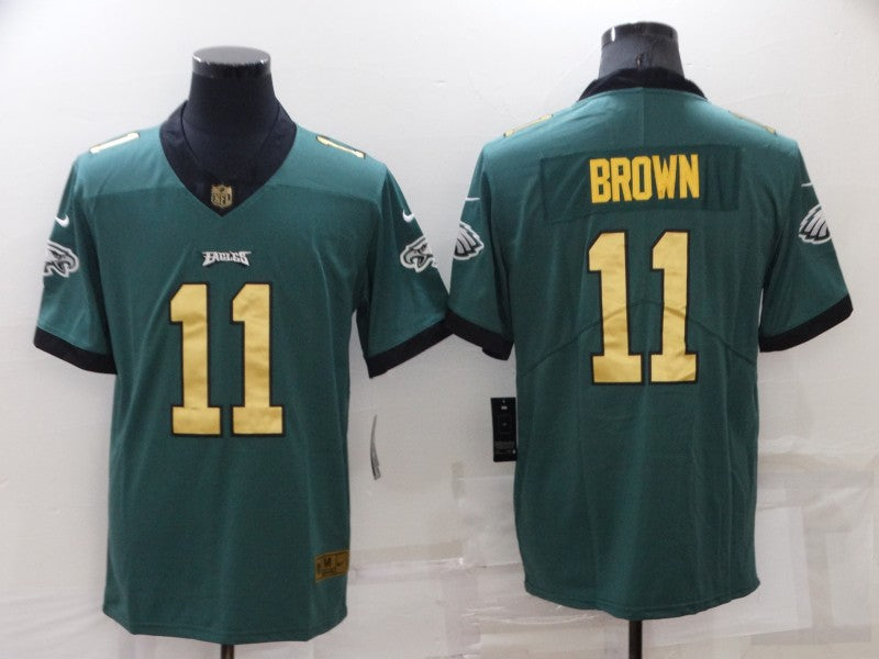 Men’s Philadelphia Eagles A.J. Brown #11 Midnight Green Jersey