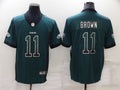 Men’s Philadelphia Eagles A.J. Brown #11 Midnight Green Team Jersey
