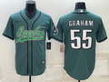 Men’s Philadelphia Eagles Brandon Graham #55 Midnight Green Jersey Joint Edition
