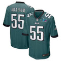 Men’s Philadelphia Eagles Brandon Graham #55 Midnight Green Super Bowl LVII Patch Jersey