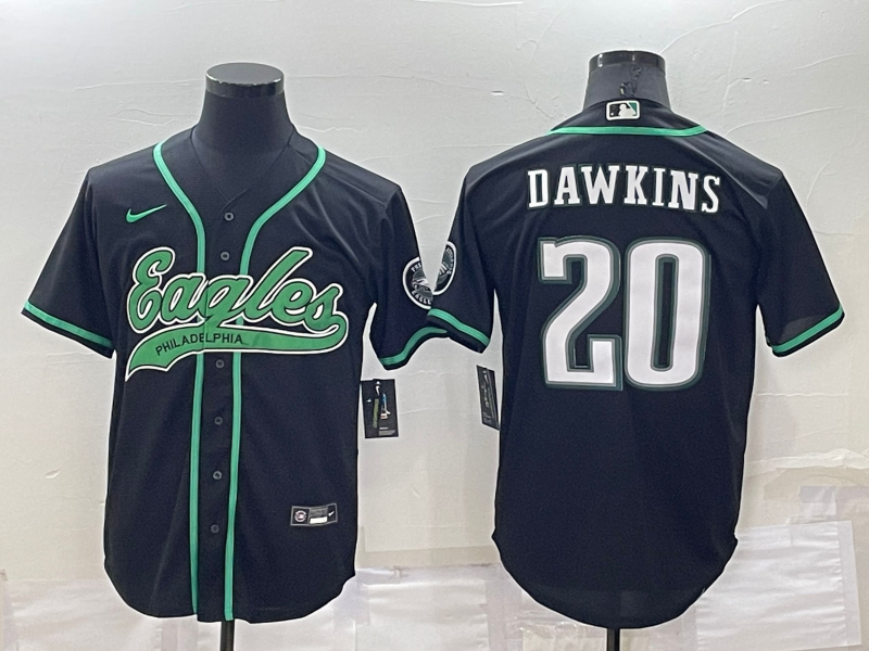 Men’s Philadelphia Eagles Brian Dawkins #20 Black Jersey Joint Edition