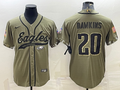 Men’s Philadelphia Eagles Brian Dawkins #20 Olive 2022 Salute To Service Limited Jersey Joint Edition