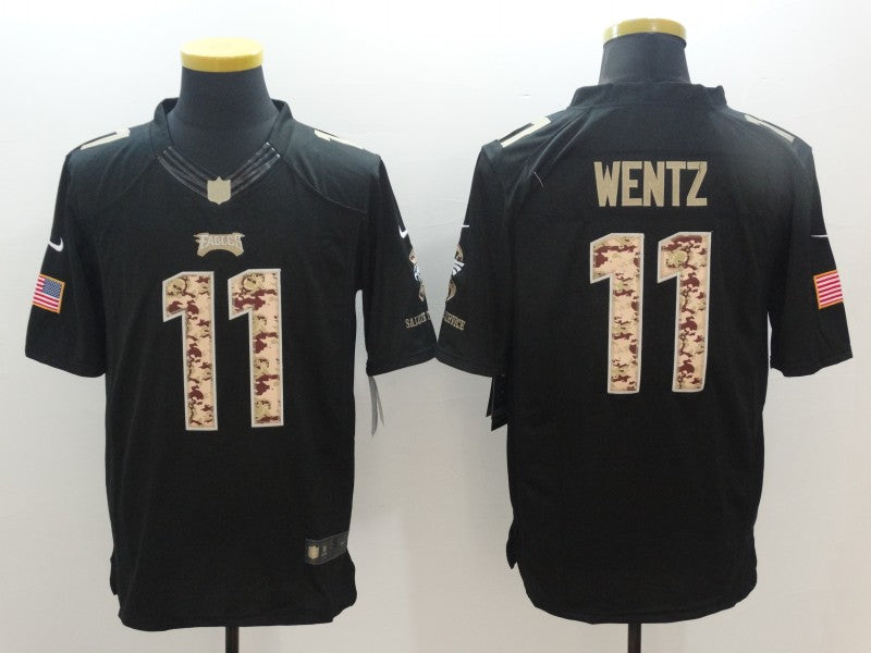 Men’s Philadelphia Eagles Carson Wentz #11 Black Jersey