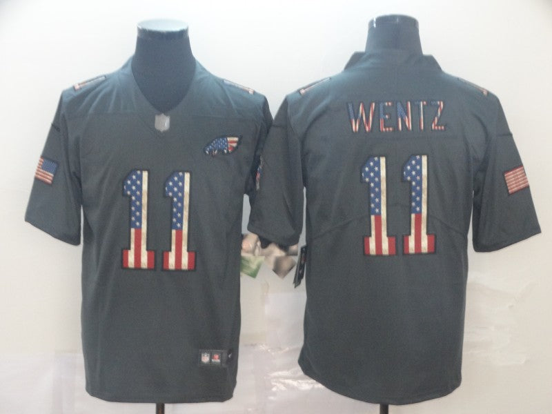 Men’s Philadelphia Eagles Carson Wentz #11 Black Jersey