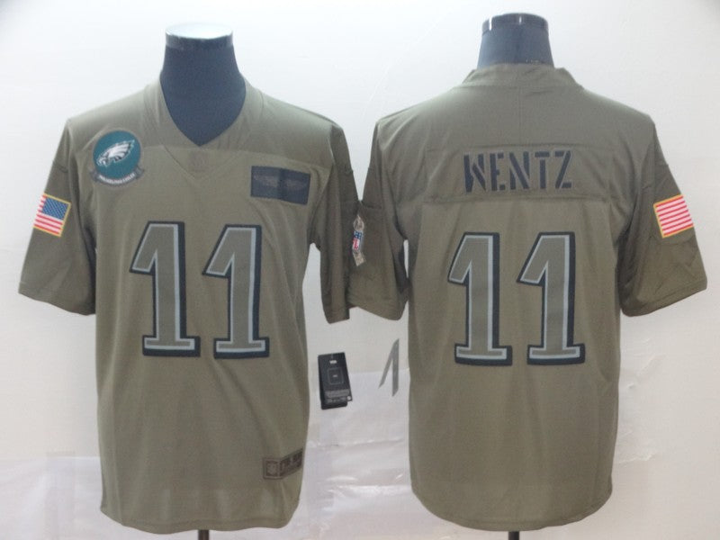 Men’s Philadelphia Eagles Carson Wentz #11 Brown Team Jersey