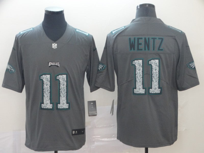 Men’s Philadelphia Eagles Carson Wentz #11 Gray Jersey