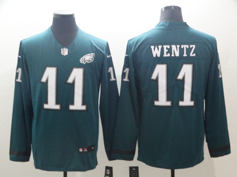 Men’s Philadelphia Eagles Carson Wentz #11 Midnight Green Team Jersey