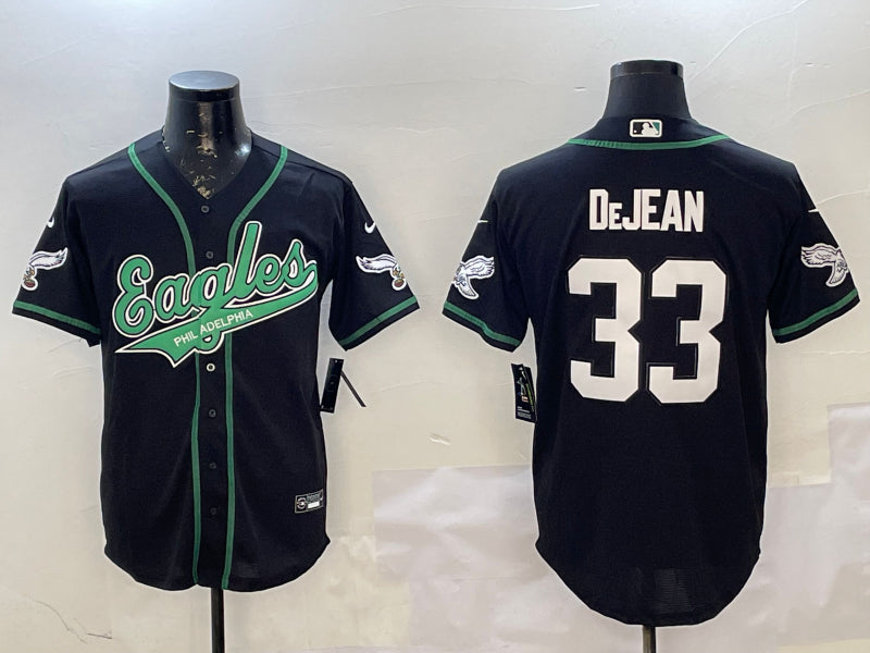 Men’s Philadelphia Eagles Cooper DeJean #33 Black Jersey