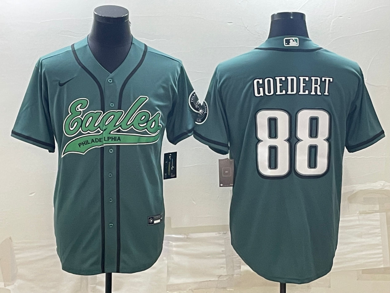 Men’s Philadelphia Eagles Dallas Goedert #88 Midnight Green Jersey Joint Edition