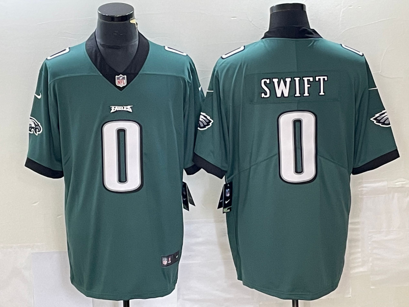 Men’s Philadelphia Eagles D’Andre Swift #0 Midnight Green Jersey