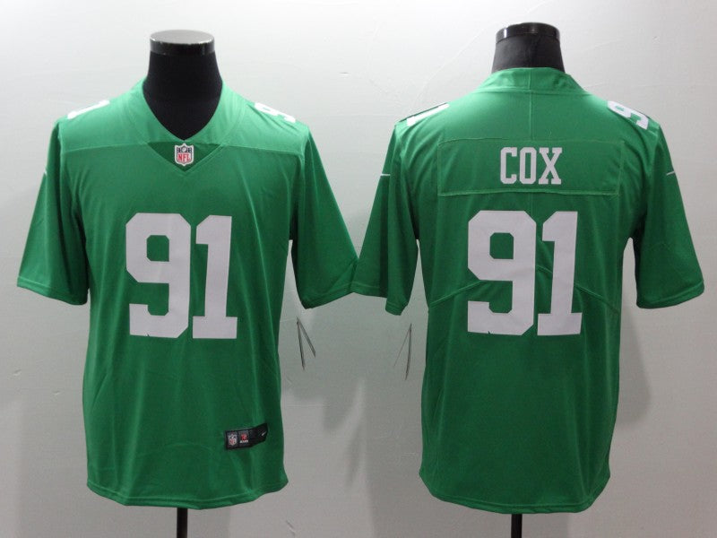 Men’s Philadelphia Eagles Fletcher Cox #91 Green Jersey
