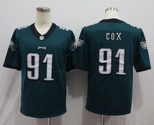 Men’s Philadelphia Eagles Fletcher Cox #91 Midnight Green Jersey