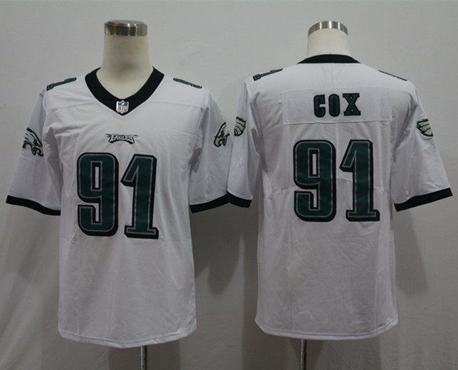 Men’s Philadelphia Eagles Fletcher Cox #91 White Jersey