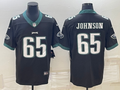 Men’s Philadelphia Eagles Fred Johnson #65 Black Jersey