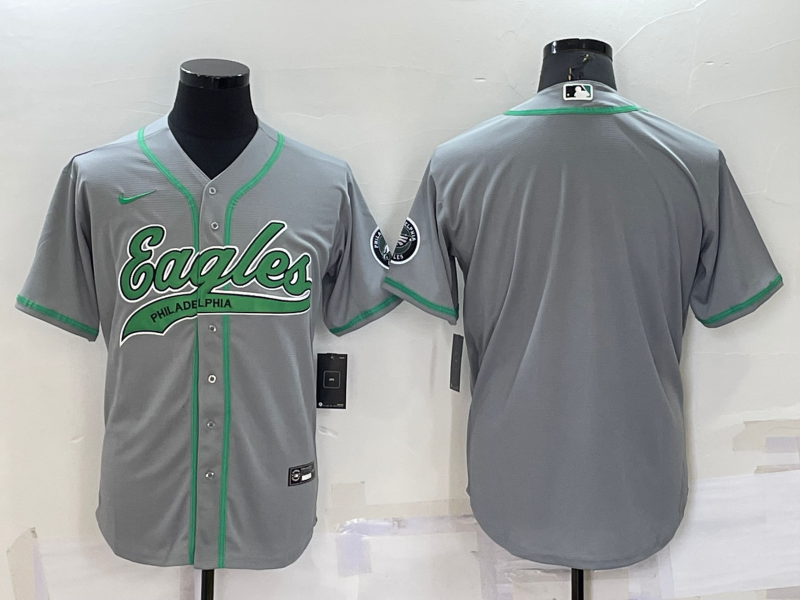 Men’s Philadelphia Eagles Gray Blank Jersey