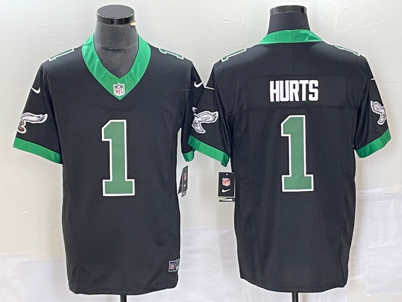 Men’s Philadelphia Eagles Jalen Hurts #1 Black Jersey