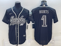 Men’s Philadelphia Eagles Jalen Hurts #1 Black RFLCTV Limited Jersey Joint Edition