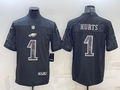 Men’s Philadelphia Eagles Jalen Hurts #1 Black RFLCTV Limited Jersey