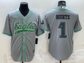 Men’s Philadelphia Eagles Jalen Hurts #1 Gray Jersey Joint Edition