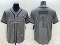 Men’s Philadelphia Eagles Jalen Hurts #1 Gray Jersey Joint Edition