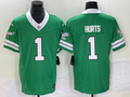 Men’s Philadelphia Eagles Jalen Hurts #1 Kelly Green Jersey