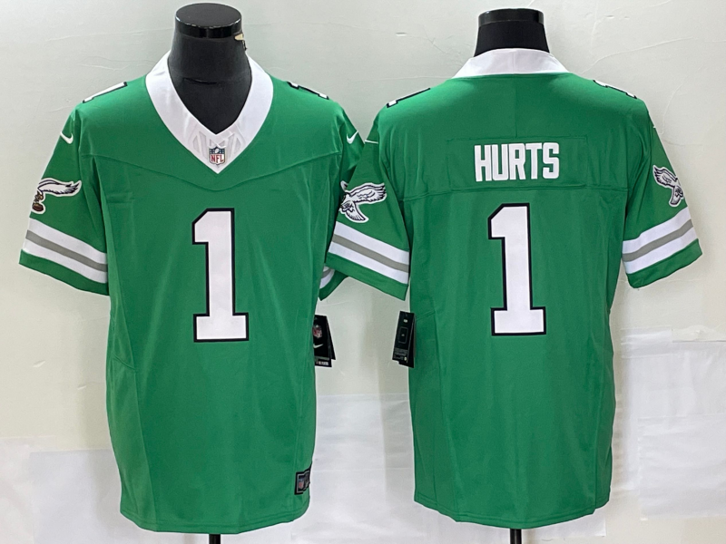 Men’s Philadelphia Eagles Jalen Hurts #1 Kelly Green Jersey