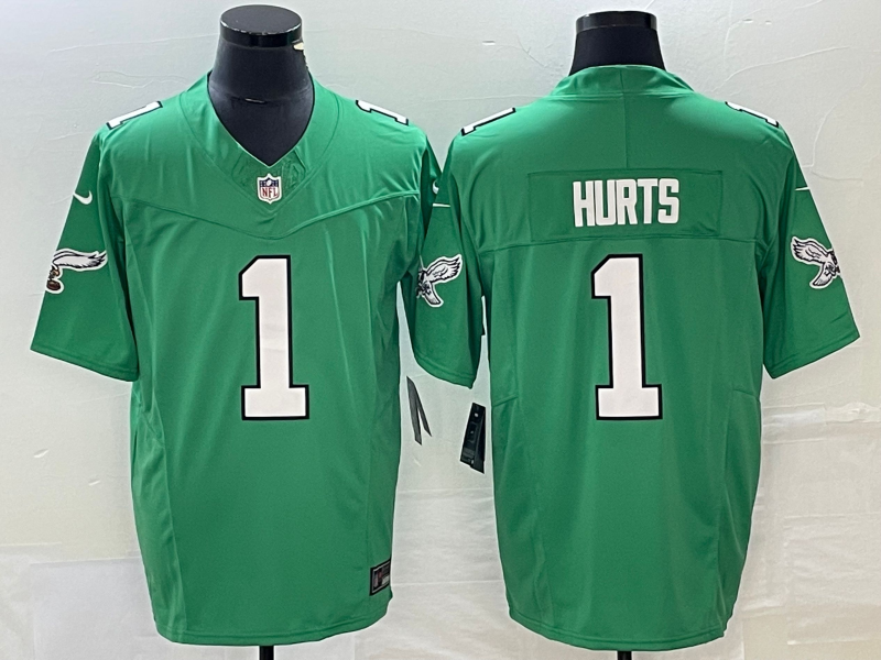 Men’s Philadelphia Eagles Jalen Hurts #1 Kelly Green Jersey