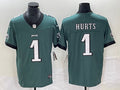 Men’s Philadelphia Eagles Jalen Hurts #1 Midnight Green Jersey
