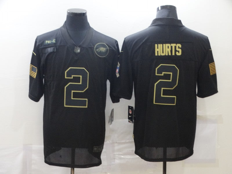 Men’s Philadelphia Eagles Jalen Hurts #2 Black Team Jersey