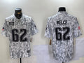 Men’s Philadelphia Eagles Jason Kelce #62 Arctic Camo 2024 Salute to Service Limited Jersey