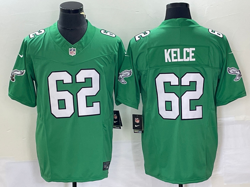 Men’s Philadelphia Eagles Jason Kelce #62 Kelly Green Jersey